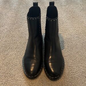 Rebecca Minkoff Black Ankle Booties with Stud Accents